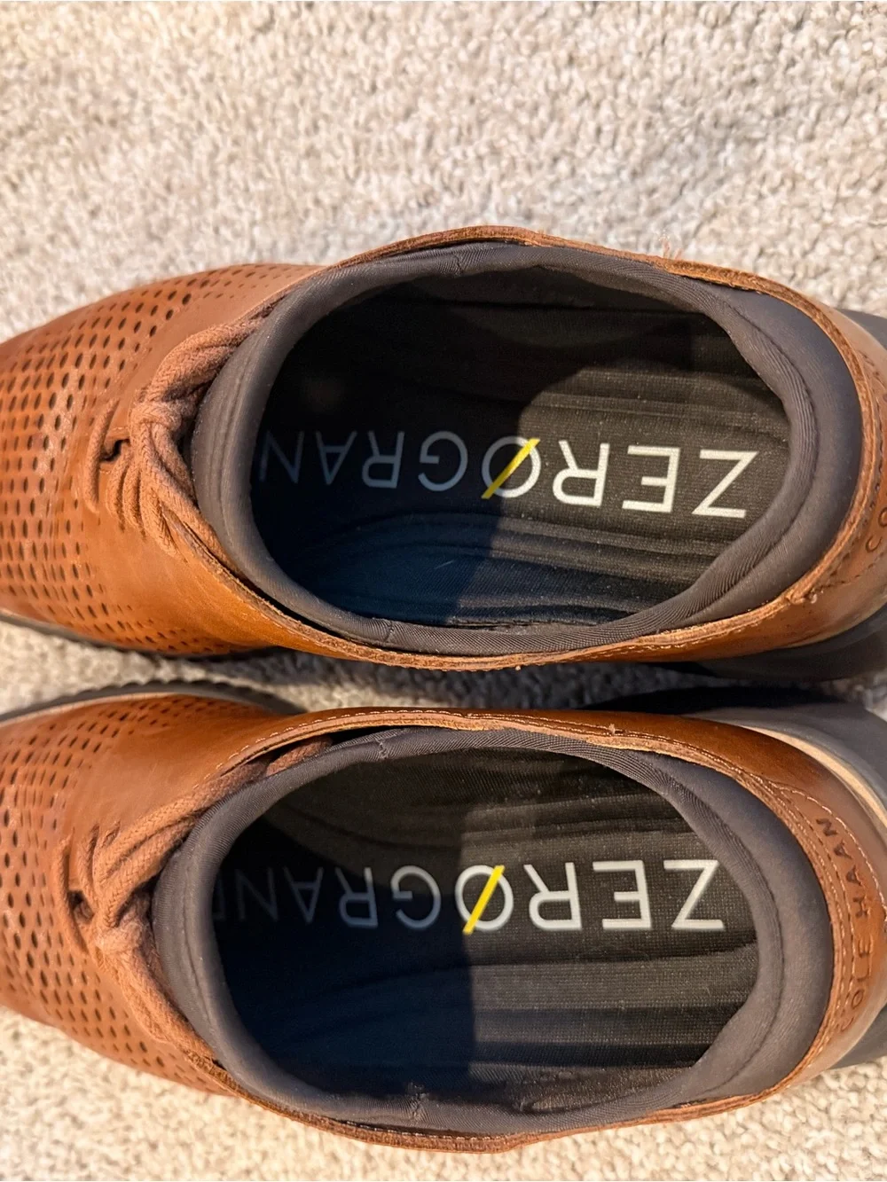 Cole Haan Men's Perforated Leather Derby - Tan Brown